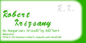 robert krizsany business card